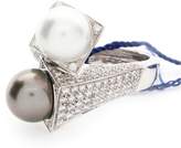 Thumbnail for your product : Damiani 18K White Gold Pearl Diamond Ring
