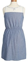 Thumbnail for your product : Ella Moss Chambray Sleeveless Dress (Big Girls)