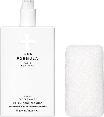 ILES FORMULA Hair + Body Cleanse With Body Sponge