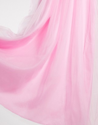 Chi Chi London plunge maxi dress in rose