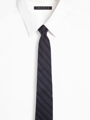 Theory Diagonal Striped Silk Tie