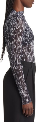And other stories Crinkle Print Long Sleeve Top