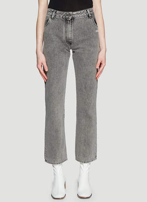 Off-White Off White Cropped Jeans in Grey