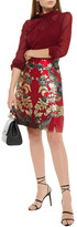 Thumbnail for your product : Dolce & Gabbana Pleated Metallic Jacquard Mini Skirt