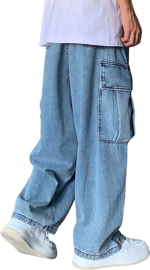 2er Pack Herren Baggy Jeans - Y2K Streetwear Vintage Style