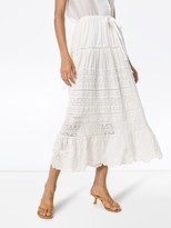 Thumbnail for your product : LoveShackFancy Donna lace drawstring skirt