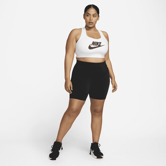 Nike Women's Medium Support Non Padded Sports Bra White/(Black