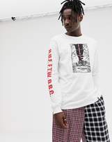 Thumbnail for your product : HUF Long Sleeve T-Shirt With Kaboom Print In White