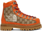 Thumbnail for your product : Gucci Beige & Orange The North Face Edition Ankle Boots
