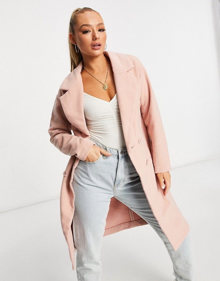 dust pink coat