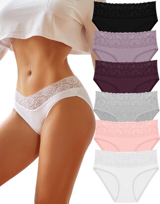 BeReady Cotton Underwear Women Sexy Lace Panties for Women Brazilian Cotton  Knickers for Women Multipack 6 Pack - ShopStyle