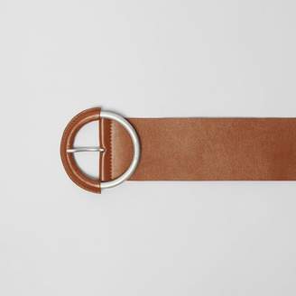 Burberry Round Buckle Leather Belt