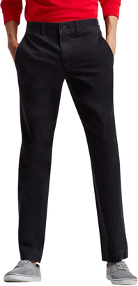 Aeropostale Mens Uniform Slim Straight Flat-Front Pants