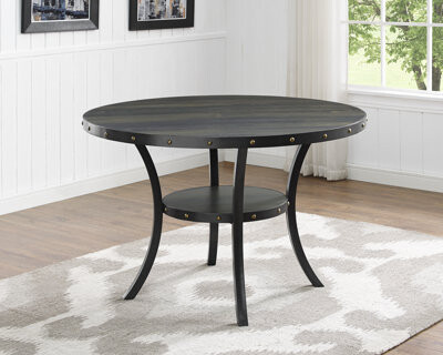 Orren Ellis Biony Dining Collection Wood Railhead Dining Table