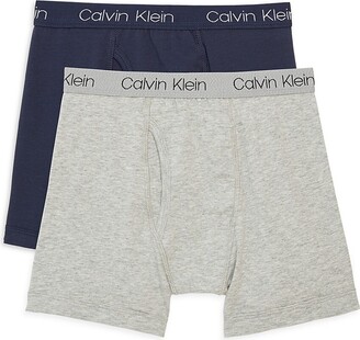 Calvin Klein Boy's 2-Pack Stretch-Cotton Boxer Briefs