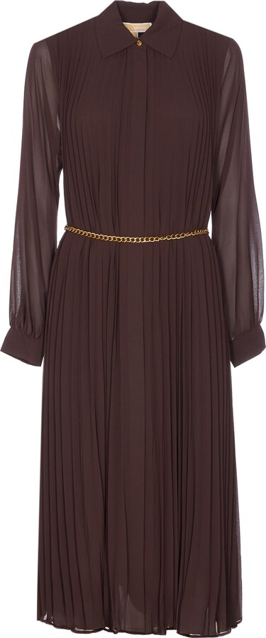 Pleated Shirt Dress