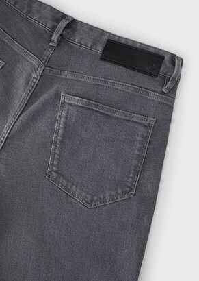 Giorgio Armani Five-pocket, slim-fit, stretch cotton-denim trousers