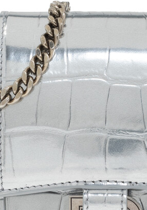 Balenciaga 'Hourglass' Wallet With Chain Women's Silver - ShopStyle