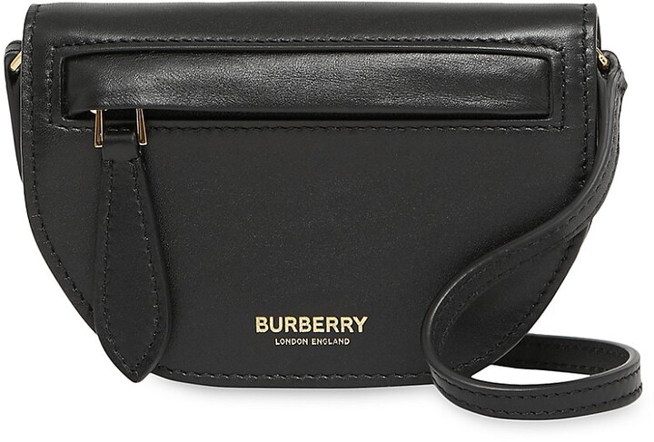 Burberry Micro Olympia Leather Saddle Bag - ShopStyle