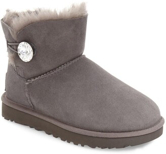UGG Mini Bailey Button Bling Genuine Shearling Boot - ShopStyle