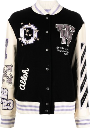 Off White Varsity Jacket | Shop The Largest Collection | ShopStyle