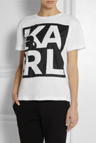 Thumbnail for your product : Karl Lagerfeld Paris Amanda printed cotton-jersey T-shirt
