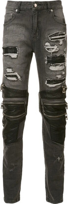 childrens black ripped skinny jeans