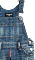 Thumbnail for your product : DSQUARED2 Destroyed Stretch Cotton Denim Overalls