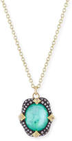 Thumbnail for your product : Armenta Old World Midnight Oval Crivelli Necklace with Diamonds