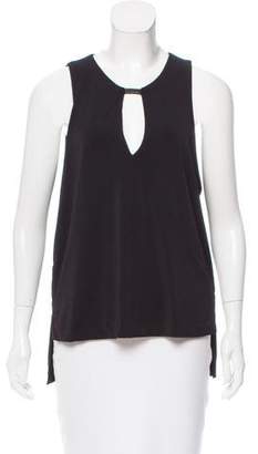 Rag & Bone Leather-Accented Sleeveless Top