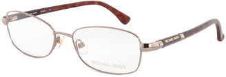 Michael Kors Rose Gold Tortoise Arm Square Eyeglasses