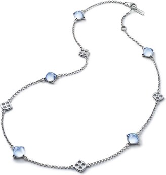 Baccarat Sterling Silver And Crystal Médicis Aqua Necklace
