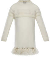 Thumbnail for your product : Moncler Mixed-Knit Sweater Dress w/ Metallic Tassel Hem, Size 8-14