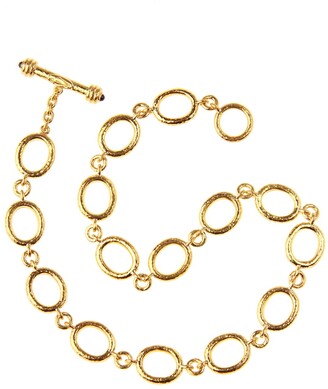 Louis Vuitton, Jewelry, Vintage Louis Vuitton Logo Trunk Gold Vermeil  Sterling Paperclip Neckl