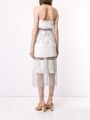 Dion Lee whitewash lace collage dress