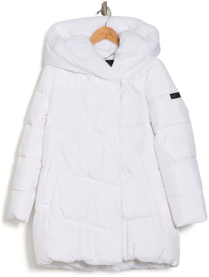 white fur parka womens