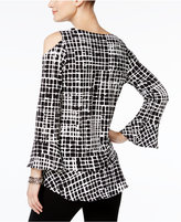 Thumbnail for your product : Alfani Printed Cold-Shoulder Top, Only at Macy's