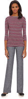 Thumbnail for your product : Jones New York Sport 3/4-Sleeve Boatneck Striped Knit Top