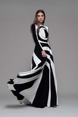 Isabel Sanchis Faedo - Long Sleeve Spike Gown