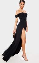 Thumbnail for your product : PrettyLittleThing Black Cup Detail Maxi Dress