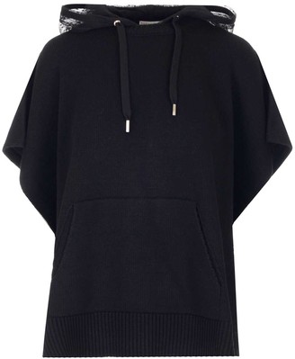 RED Valentino Hooded Tulle Detail Top