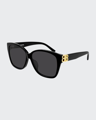 Balenciaga Oversized Square Acetate Sunglasses
