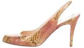 Thumbnail for your product : Christian Louboutin Snakeskin Slingback Pumps