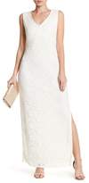 Thumbnail for your product : Marina V-Neck Long Lace Dress