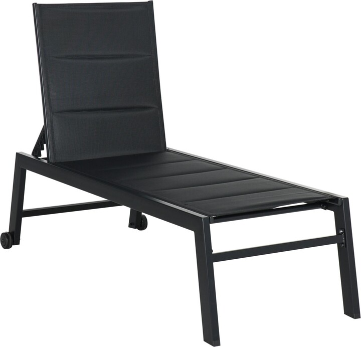 Outsunny Outdoor Chaise Lounge Chair, Pool & Sun Tanning Chair with