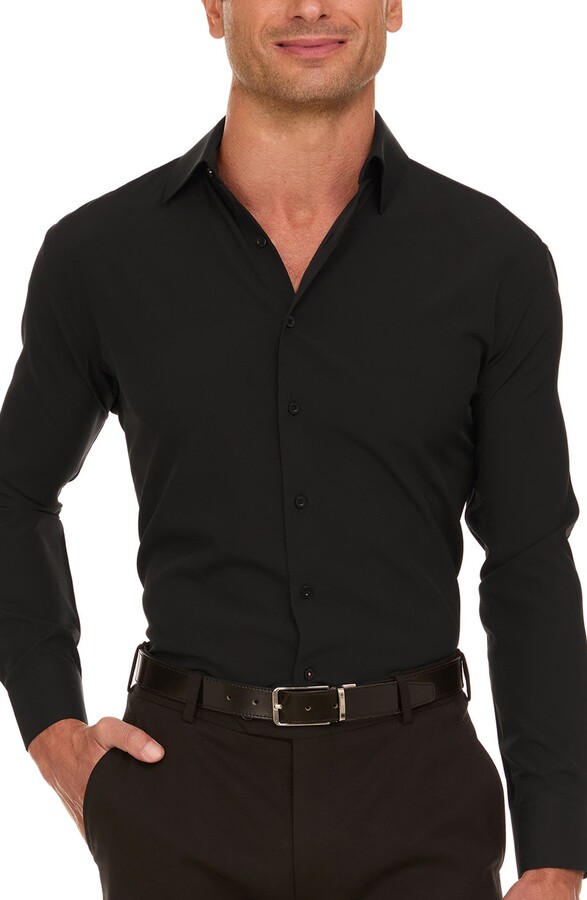 Slim Fit Solid Dress Shirt