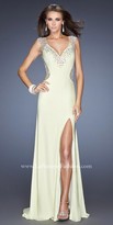 Thumbnail for your product : La Femme V-Neck Jersey Prom Dresses