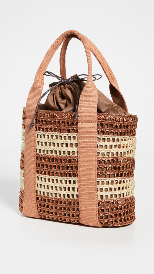 caterina bertini straw tote