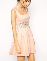 Thumbnail for your product : ASOS Scuba Debutante Dress With Embellished Waist