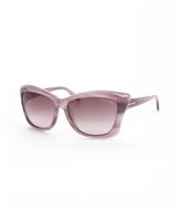 Thumbnail for your product : Tom Ford light purple 'Lana' oversized cat eye sunglasses